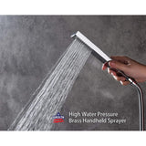 20" LED Ceiling Rainfall Shower 3 Way Thermostatic Faucet System w/ 6 Body Jets