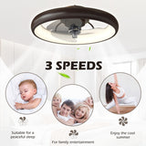 20" Lighting Ceiling Fan with Adjustable Brightness and Gear