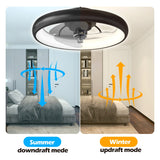 20" Lighting Ceiling Fan with Adjustable Brightness and Gear