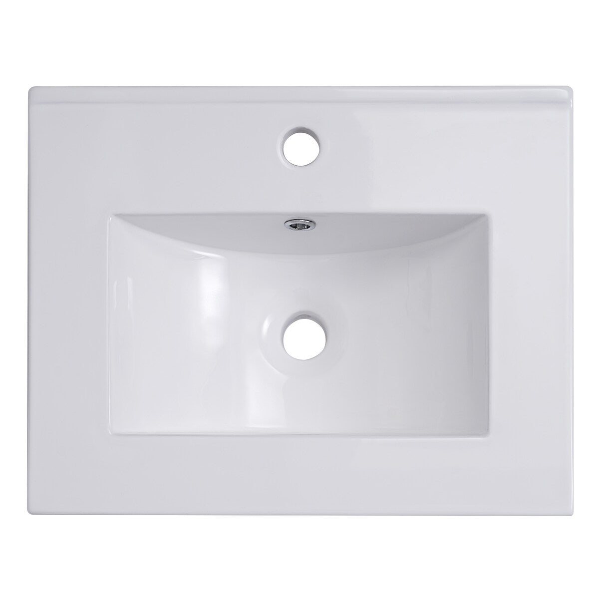 20" Modern Small Bathroom Vanity Cabinet With Ceramic Basin - 20"*15.5"*33.3", Ample Storage, 1 Soft-Close Door