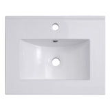 20" Modern Small Bathroom Vanity Cabinet With Ceramic Basin - 20"*15.5"*33.3", Ample Storage, 1 Soft-Close Door