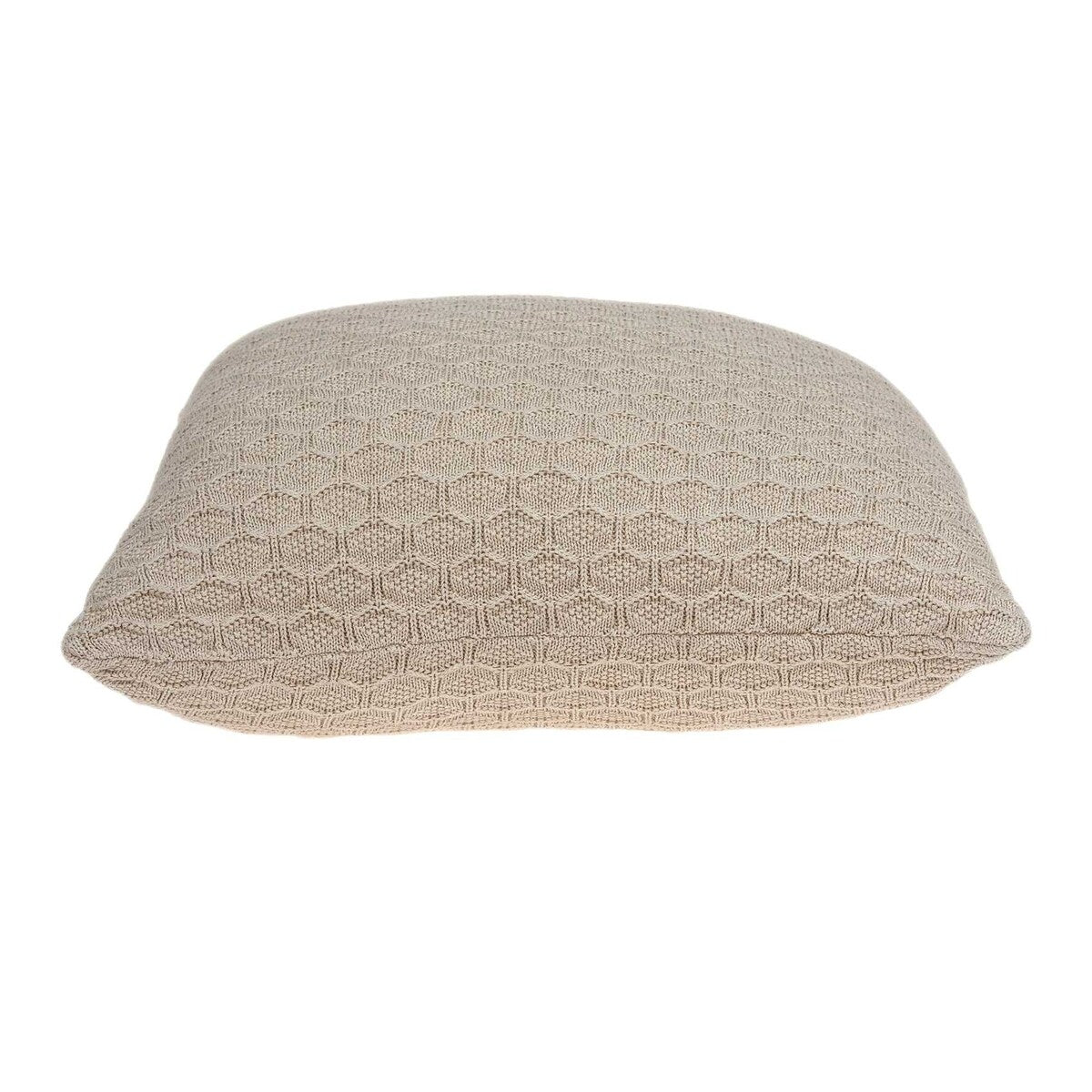 20" x 7" x 20" Elegant Transitional Tan Accent Pillow Cover With Down Insert
