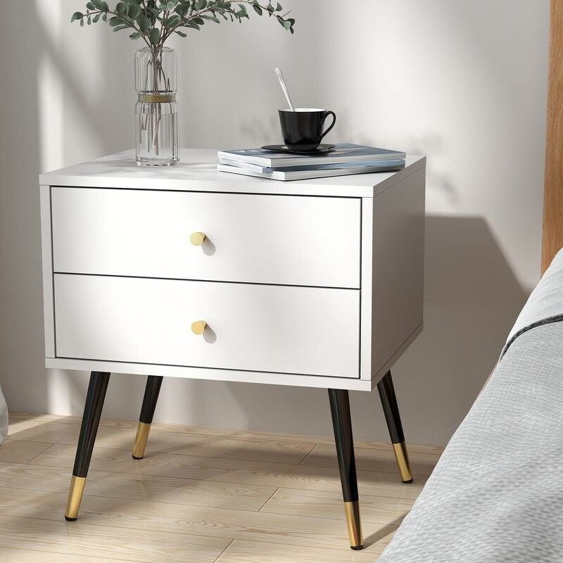 20"W white nightstand wihe drawers,bedside table ,bedroom nightstand for Bedroom, Night Stand