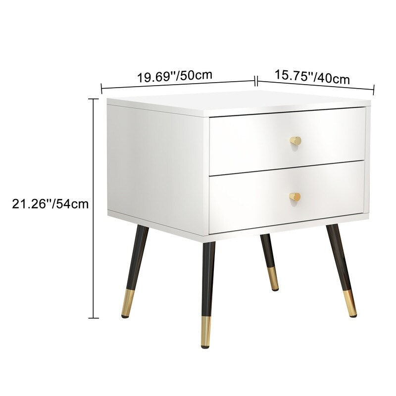 20"W white nightstand wihe drawers,bedside table ,bedroom nightstand for Bedroom, Night Stand