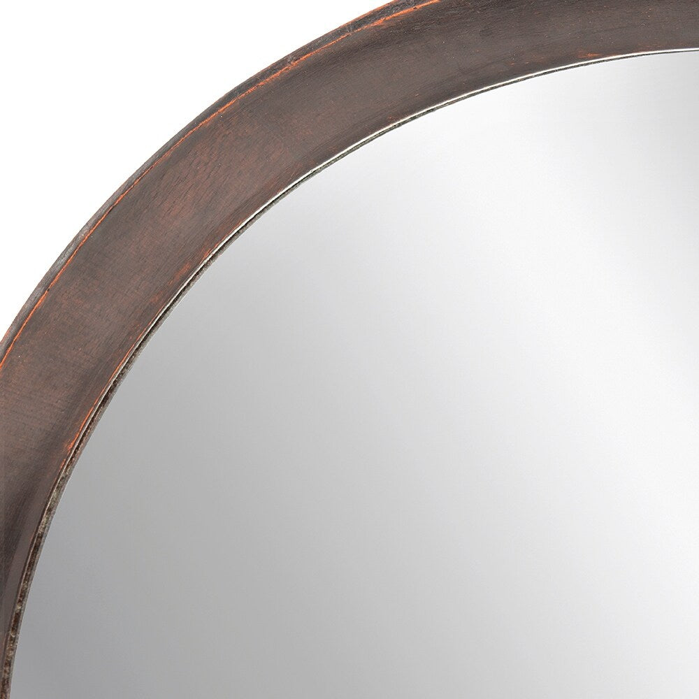 20x1.5"Transitional Decor Style Mango Wood Wall Mirror Wall Decor with Frame of Solid Mango Wood - Dark Brown