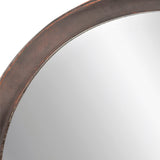 20x1.5"Transitional Decor Style Mango Wood Wall Mirror Wall Decor with Frame of Solid Mango Wood - Dark Brown