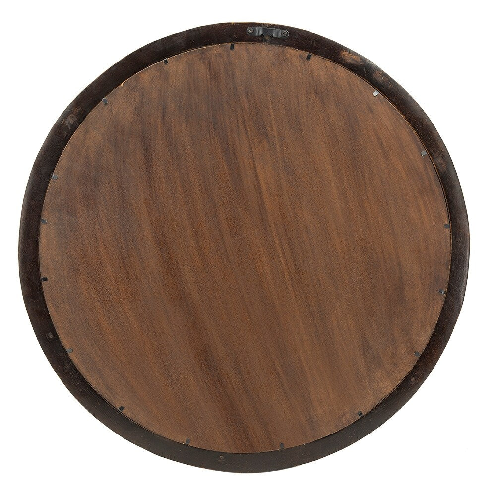 20x1.5"Transitional Decor Style Mango Wood Wall Mirror Wall Decor with Frame of Solid Mango Wood - Dark Brown