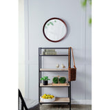 20x1.5"Transitional Decor Style Mango Wood Wall Mirror Wall Decor with Frame of Solid Mango Wood - Dark Brown
