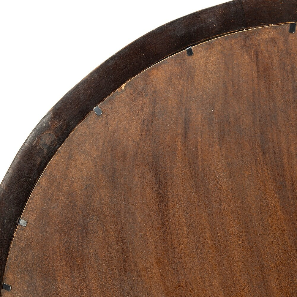 20x1.5"Transitional Decor Style Mango Wood Wall Mirror Wall Decor with Frame of Solid Mango Wood - Dark Brown