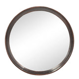 20x1.5"Transitional Decor Style Mango Wood Wall Mirror Wall Decor with Frame of Solid Mango Wood - Dark Brown