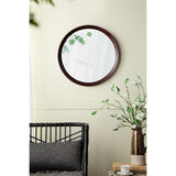 20x1.5"Transitional Decor Style Mango Wood Wall Mirror Wall Decor with Frame of Solid Mango Wood - Dark Brown