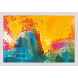 20x11 Lacquer White Complete Wood Picture Frame with UV Acrylic, Foam Board Backing, & Hardware