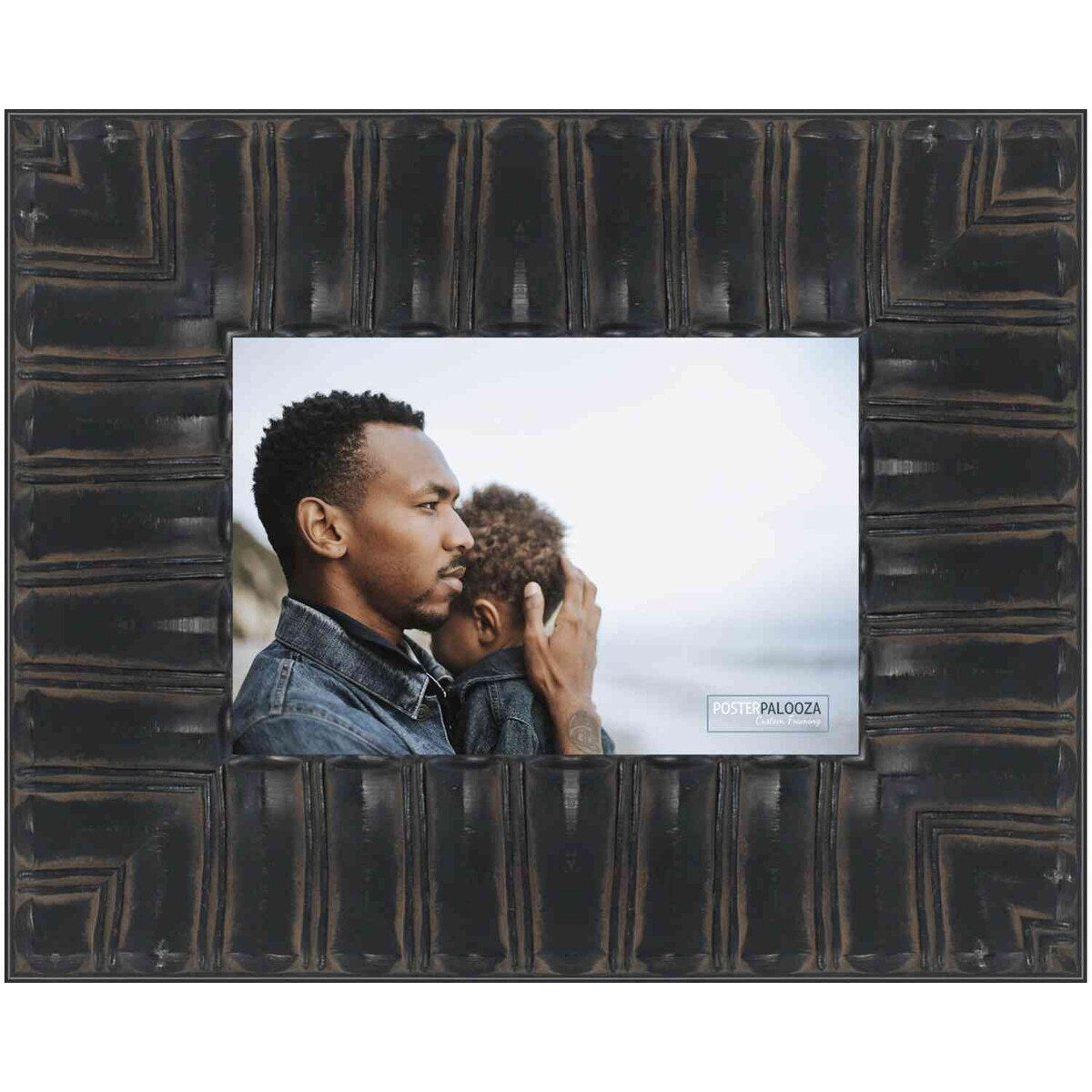 20x15 Ornate Black Complete Wood Picture Frame with UV Acrylic, Foam Board Backing, & Hardware