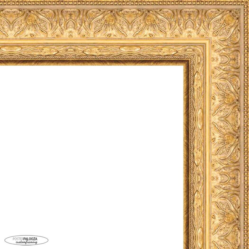 20x16 Ornate Gold Complete Wood Picture Frame with UV Acrylic, Foam Board Backing, & Hardware