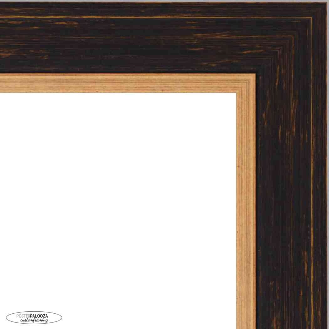 20x16 Traditional Black Complete Wood Picture Frame with UV Acrylic, Foam Board Backing, & Hardware