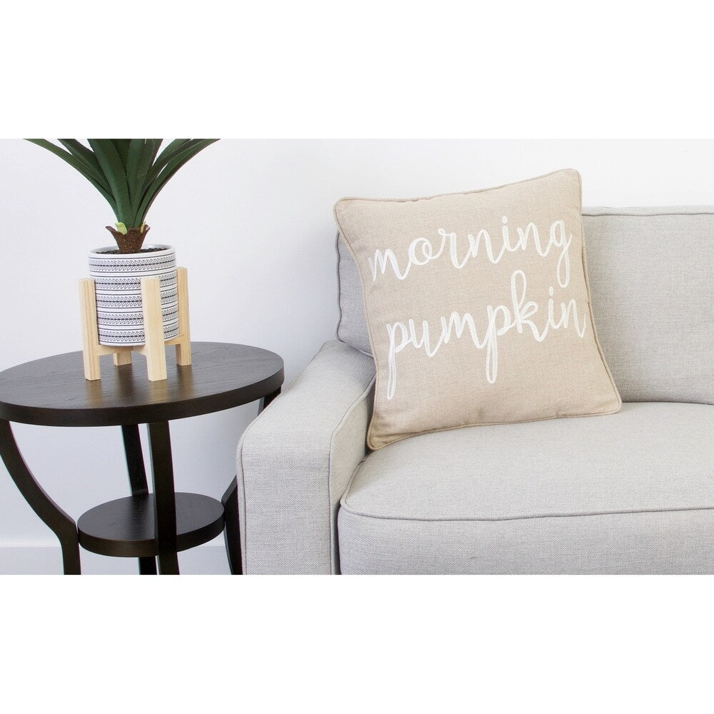 20x20 Marsha Morning Pumpkin Embroidered Pillow