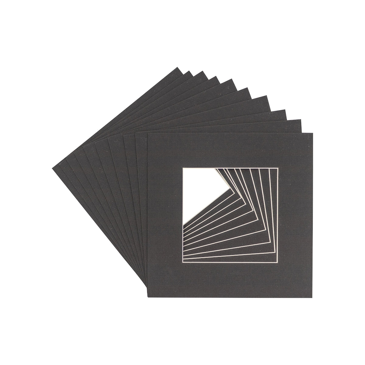 20x20 Mat for 8x8 Photo - Textured Black Matboard for Frames Measuring 20 x 20 Inches - To Display Art Measuring 8 x 8 Inches