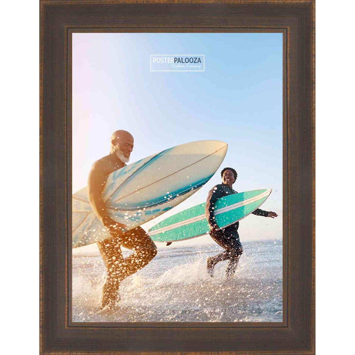 20x26 Contemporary Bronze Complete Wood Picture Frame with UV Acrylic, Foam Board Backing, & Hardware