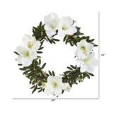 21" Olive with Amaryllis Artificial Wreath