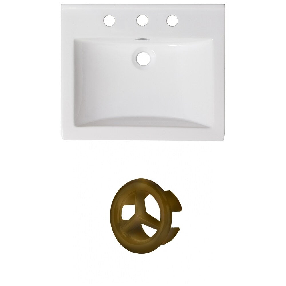 21-in. W 3H8-in. Ceramic Top Set In White Color