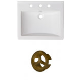 21-in. W 3H8-in. Ceramic Top Set In White Color