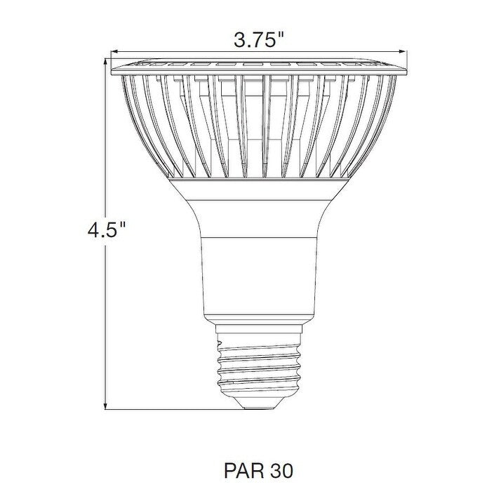 21.5 Watt LED PAR30 Long Neck 3000K 40 Beam Angle Medium base 120-277V - Warm White