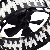 20" Crystal Ceiling Fan with Light Kit and Remote Included