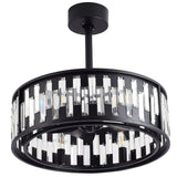 20" Crystal Ceiling Fan with Light Kit and Remote Included