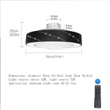 21.6'' Black LED Ceiling Fan Light with Remote Control