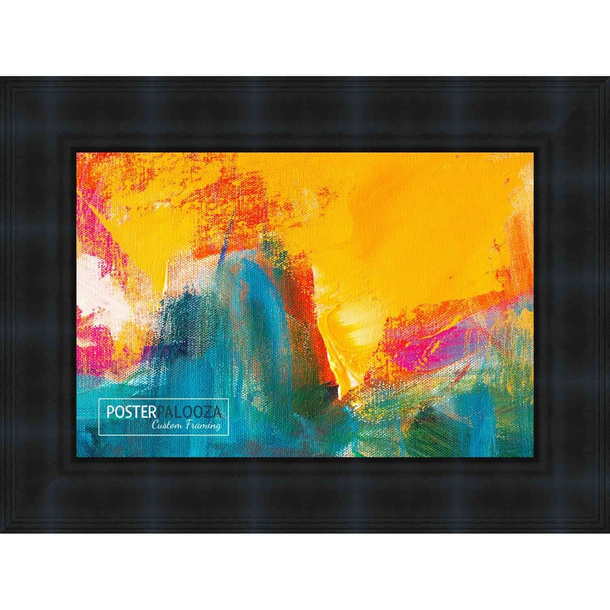 21x27 Contemporary Black Complete Wood Picture Frame with UV Acrylic, Foam Board Backing, & Hardware