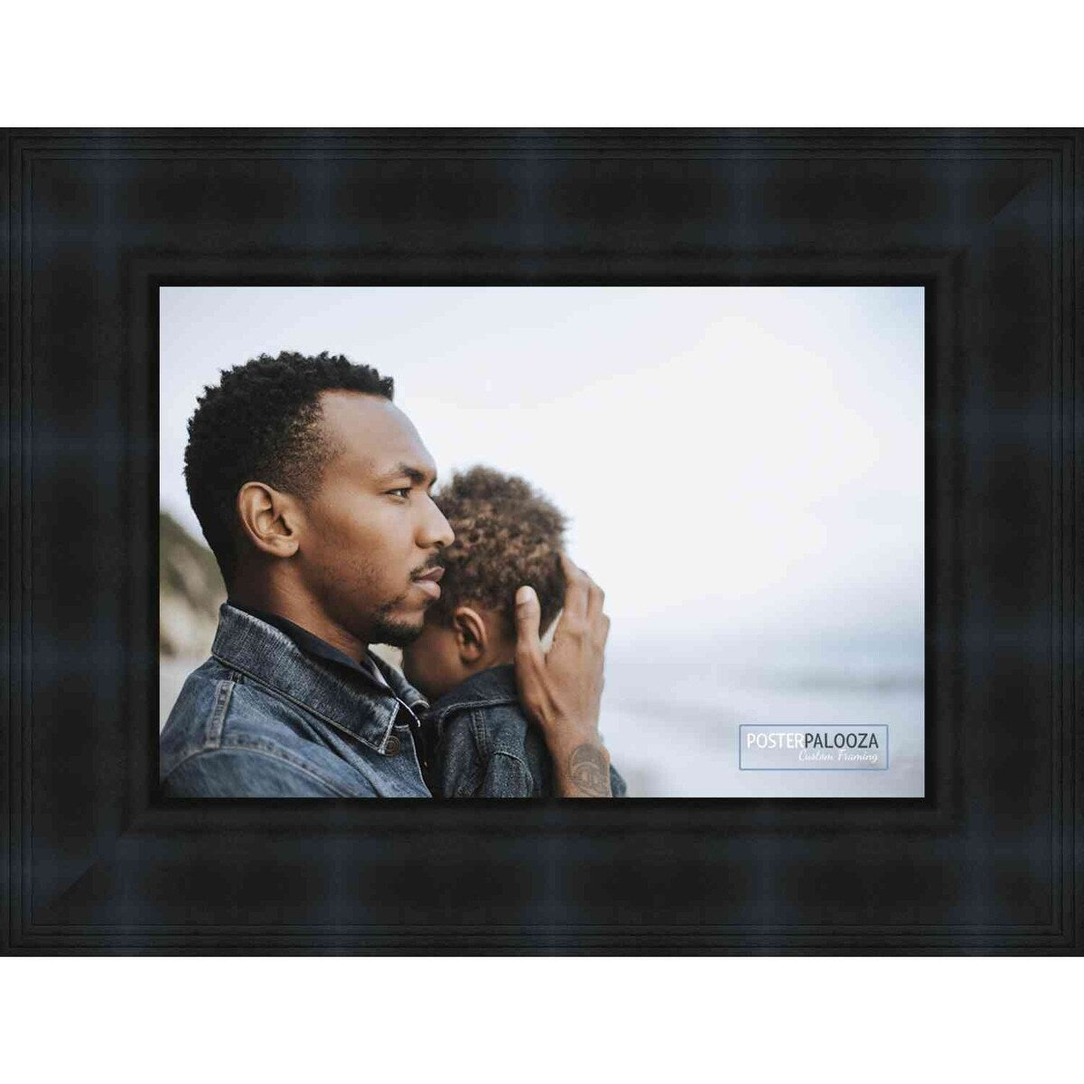 21x27 Contemporary Black Complete Wood Picture Frame with UV Acrylic, Foam Board Backing, & Hardware