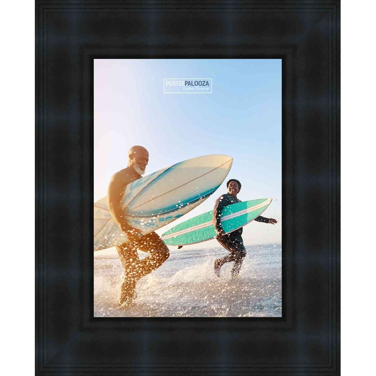 21x27 Contemporary Black Complete Wood Picture Frame with UV Acrylic, Foam Board Backing, & Hardware