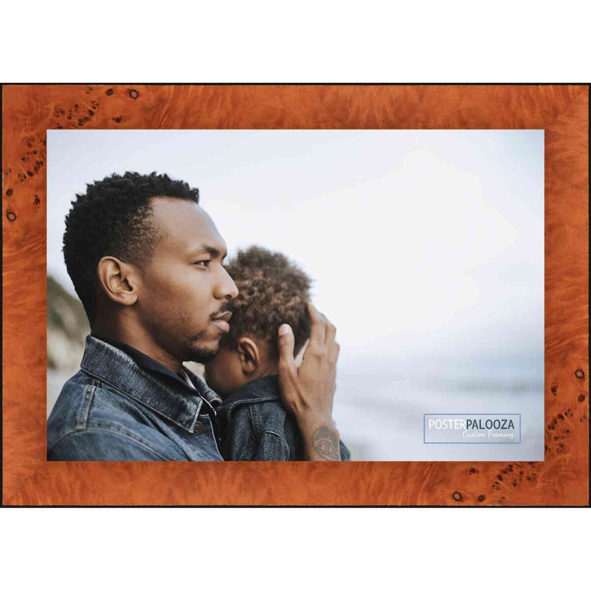 21x28 Traditional Honey Pecan Complete Wood Picture Frame with UV Acrylic, Foam Board Backing, & Hardware
