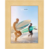 21x28 Traditional Natural Complete Wood Picture Frame with UV Acrylic, Foam Board Backing, & Hardware