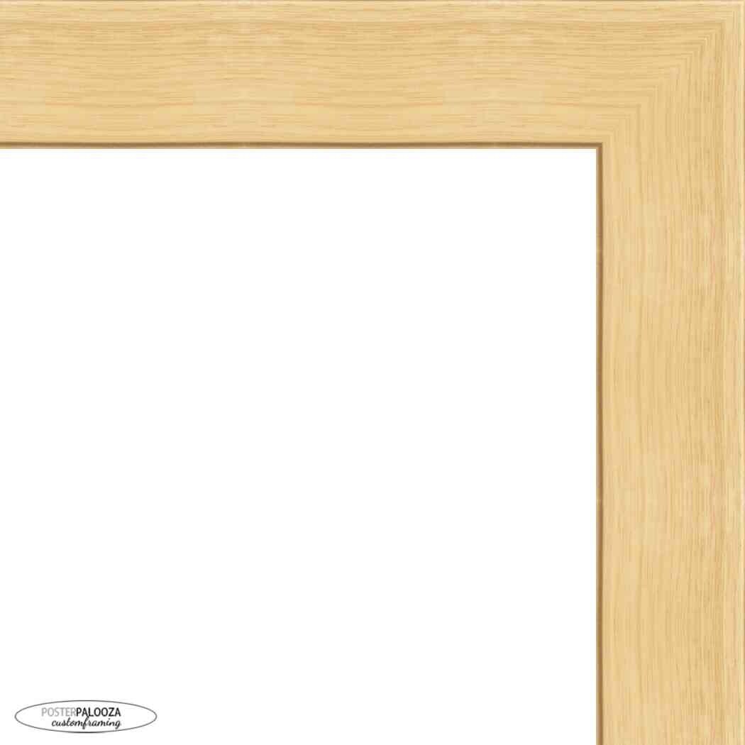 21x28 Traditional Natural Complete Wood Picture Frame with UV Acrylic, Foam Board Backing, & Hardware