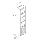 Fairview Home 22 In. Open Top Bookcase - 22W x 12.5D x 94.5H