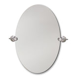 22 x 28 Chrome Swivel Oval Wall Mirror - 22 x 28