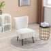 22.50''W Boucle Upholstered Armless Accent Chair Modern Slipper Chair, Cozy Curved Wingback Armchair, Corner Side Chair