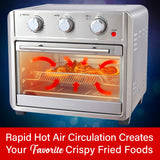 22.7 Liter Quart Stainless Steel Convection Air Fryer Toaster Oven