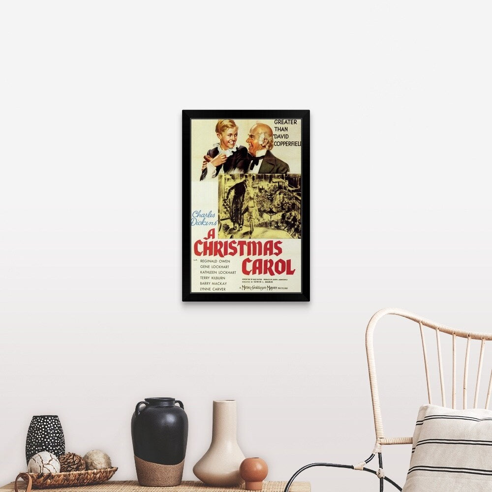 "A Christmas Carol (1938)" Black Framed Print