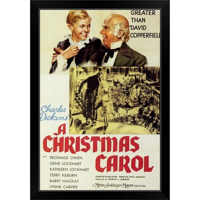 "A Christmas Carol (1938)" Black Framed Print