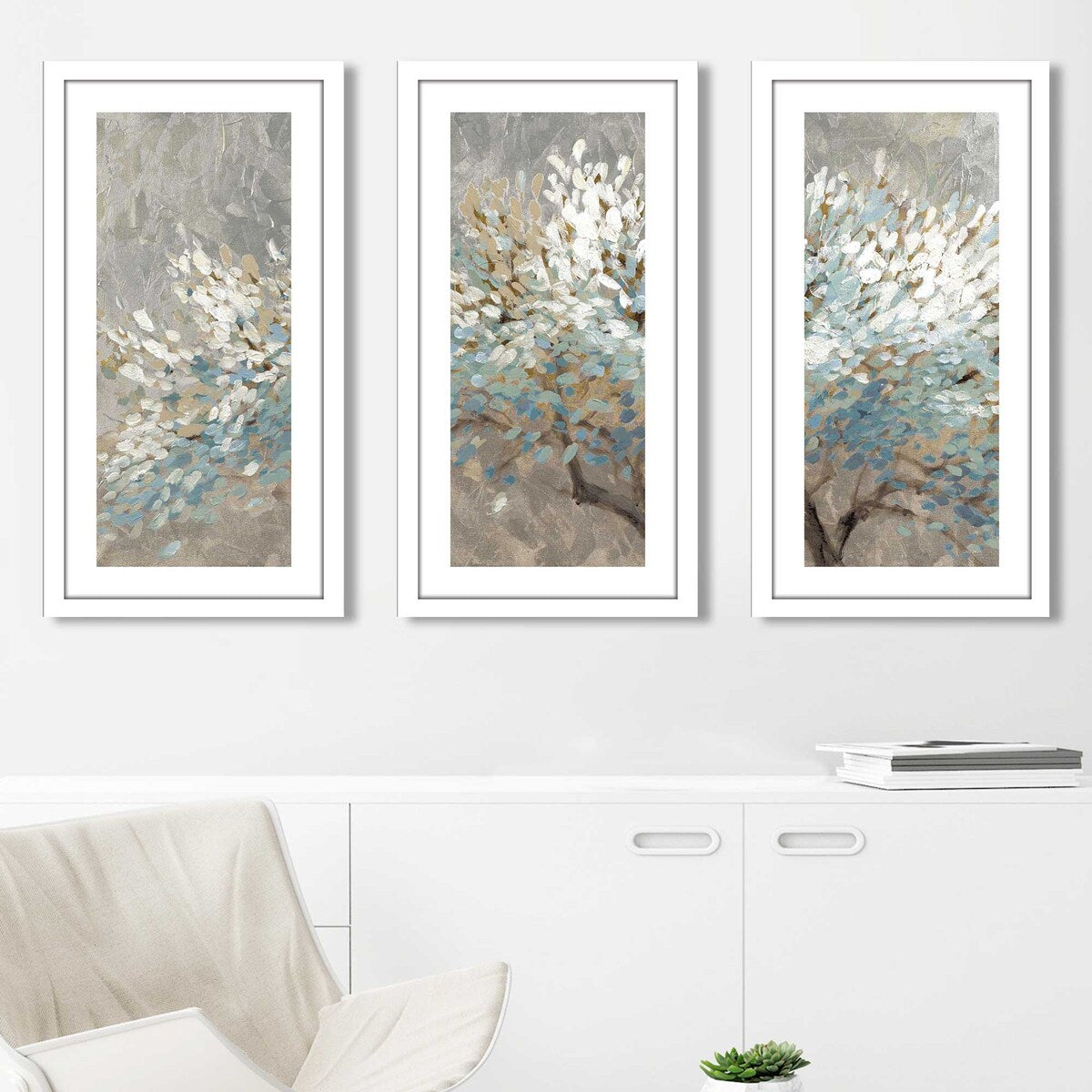 "A Thousand White Lifetimes" 3 Piece Print on White Aluminum