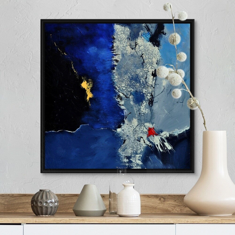 "Abstract 88313091" Black Float Frame Canvas Art