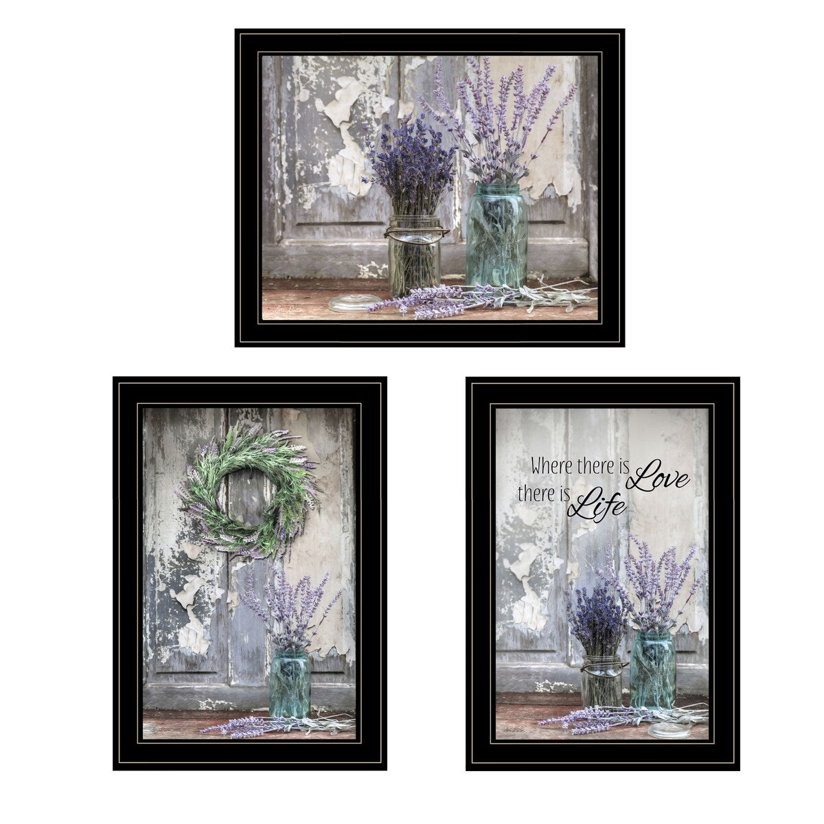 "Abundance Beauty" 2-Piece Vignette by Lori Deiter, Black Frame