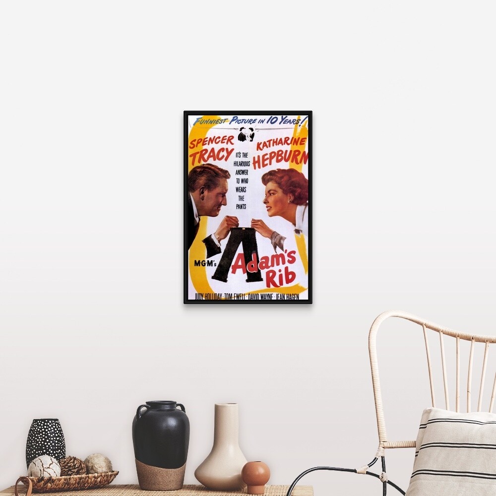 "Adams Rib (1950)" Black Float Frame Canvas Art