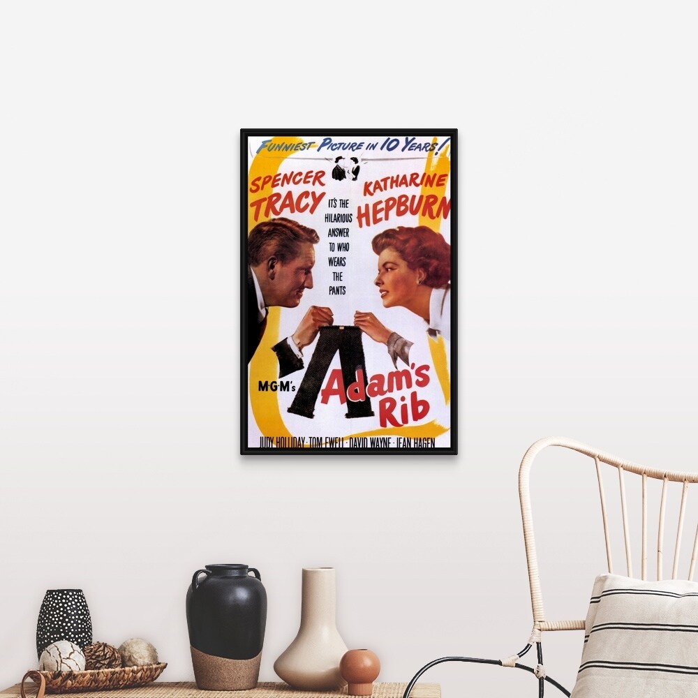 "Adams Rib (1950)" Black Float Frame Canvas Art
