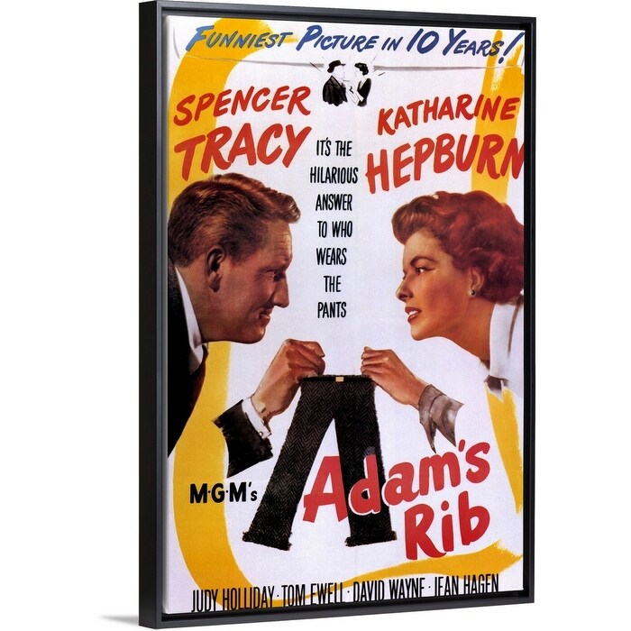 "Adams Rib (1950)" Black Float Frame Canvas Art