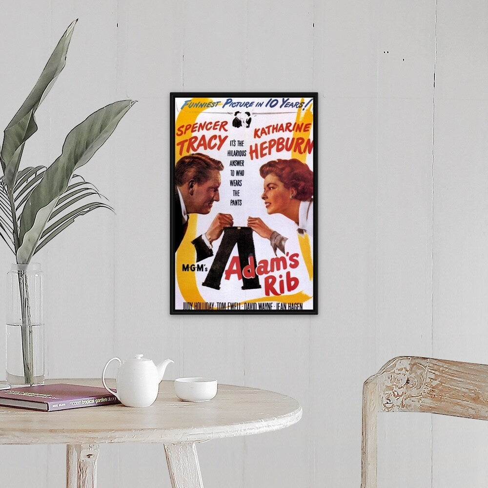 "Adams Rib (1950)" Black Float Frame Canvas Art