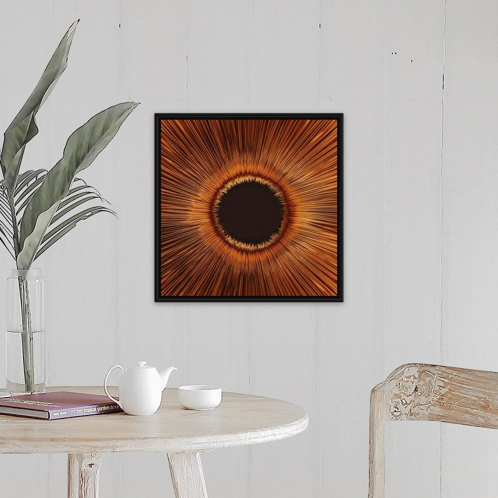 "An abstract hole" Black Float Frame Canvas Art