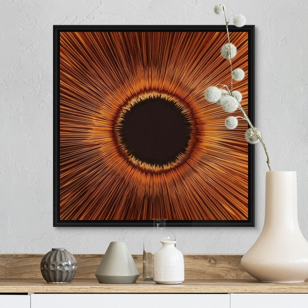 "An abstract hole" Black Float Frame Canvas Art